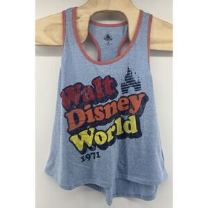 Walt Disney World Cropped Tank Top Racerback XXL Womens Light Blue Orange